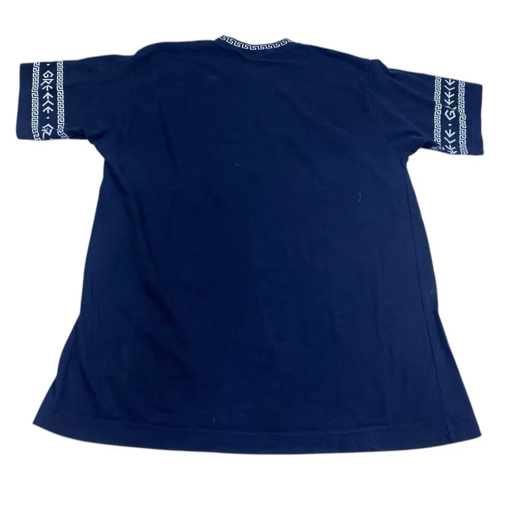 Vintage Greek Mythology Shirt Sz L All Over Print AOP USA Made 90s Single Stitch - Picture 7 of 9